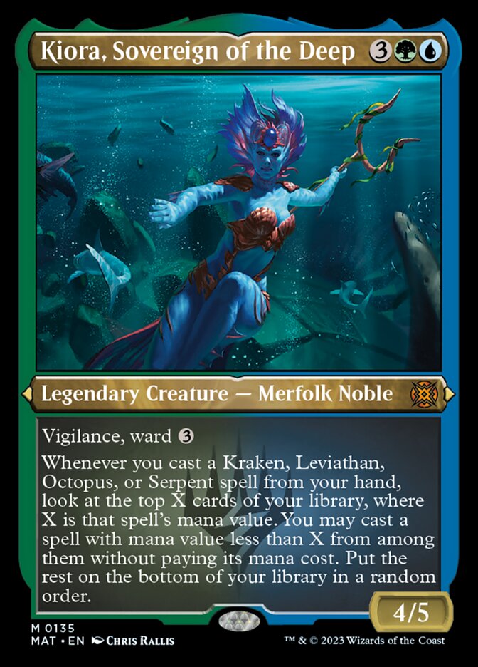 Kiora, Sovereign of the Deep (Foil Etched) [March of the Machine: The Aftermath] MTG Single Magic: The Gathering    | Red Claw Gaming