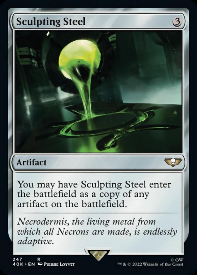 Sculpting Steel (Surge Foil) [Warhammer 40,000] MTG Single Magic: The Gathering    | Red Claw Gaming