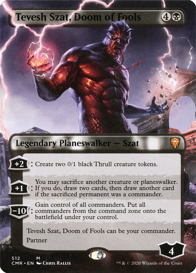 Tevesh Szat, Doom of Fools (Borderless) [Commander Legends] MTG Single Magic: The Gathering    | Red Claw Gaming