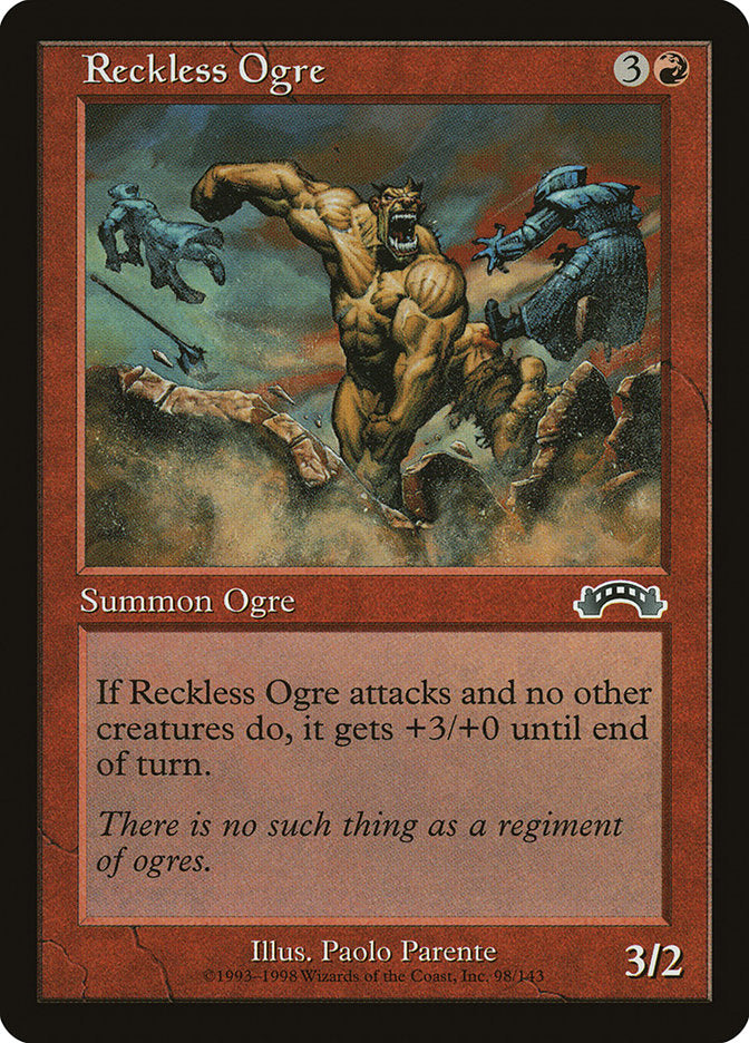 Reckless Ogre [Exodus] MTG Single Magic: The Gathering    | Red Claw Gaming