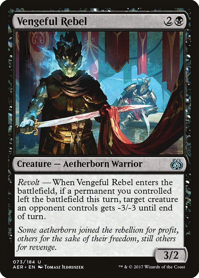 Vengeful Rebel [Aether Revolt] MTG Single Magic: The Gathering    | Red Claw Gaming