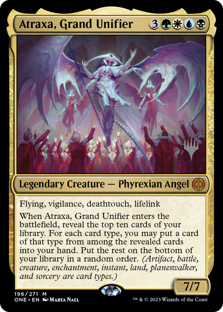 Atraxa, Grand Unifier (Promo Pack) [Phyrexia: All Will Be One Promos] MTG Single Magic: The Gathering    | Red Claw Gaming