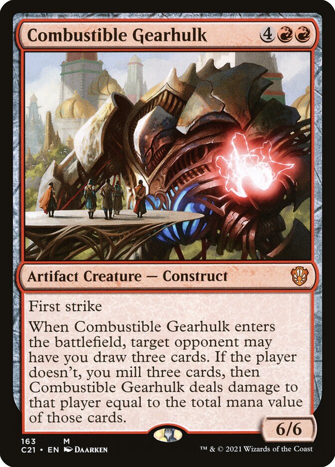 Combustible Gearhulk [Commander 2021] MTG Single Magic: The Gathering    | Red Claw Gaming