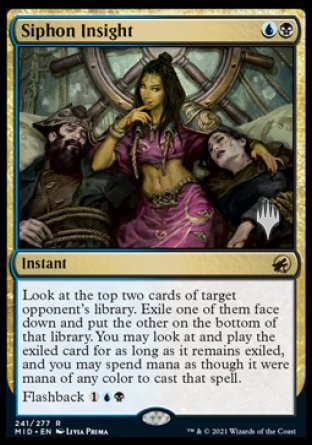 Siphon Insight (Promo Pack) [Innistrad: Midnight Hunt Promos] MTG Single Magic: The Gathering    | Red Claw Gaming