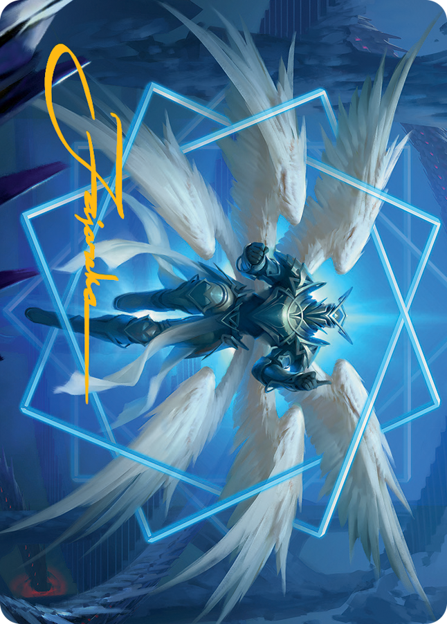 Vertex Paladin Art Card (Gold-Stamped Signature) [March of the Machine Art Series] MTG Single Magic: The Gathering    | Red Claw Gaming