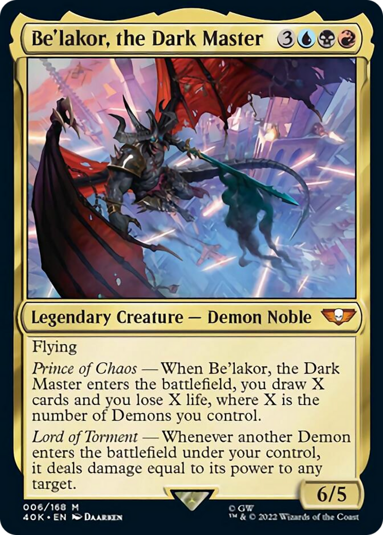 Be'lakor, the Dark Master (Surge Foil) [Warhammer 40,000] MTG Single Magic: The Gathering    | Red Claw Gaming