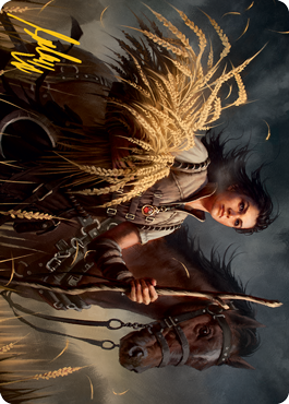 Ambitious Farmhand Art Card (Gold-Stamped Signature) [Innistrad: Midnight Hunt Art Series] MTG Single Magic: The Gathering    | Red Claw Gaming