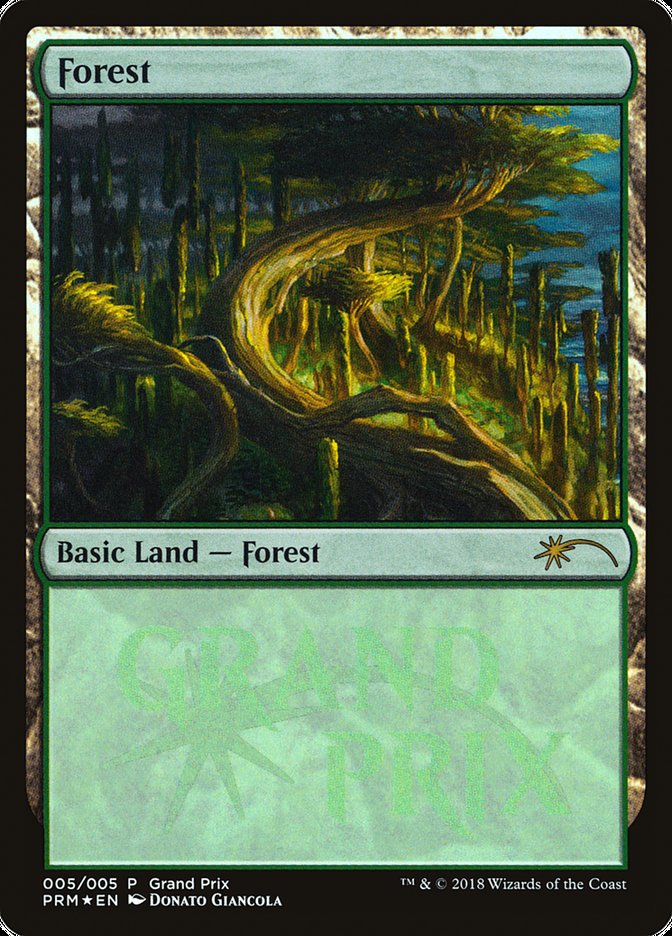 Forest (2018f) [Grand Prix Promos] MTG Single Magic: The Gathering    | Red Claw Gaming