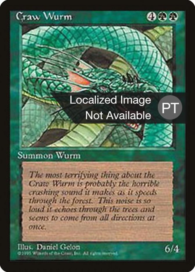 Craw Wurm [Fourth Edition (Foreign Black Border)] MTG Single Magic: The Gathering    | Red Claw Gaming