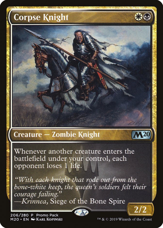Corpse Knight (Promo Pack) [Core Set 2020 Promos] MTG Single Magic: The Gathering    | Red Claw Gaming