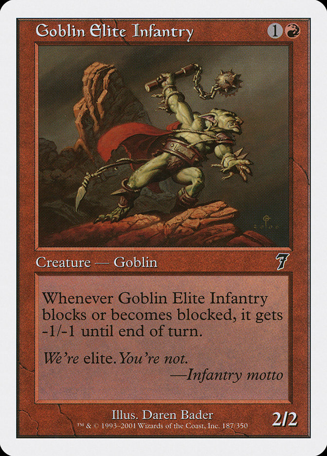 Goblin Elite Infantry [Seventh Edition] MTG Single Magic: The Gathering    | Red Claw Gaming