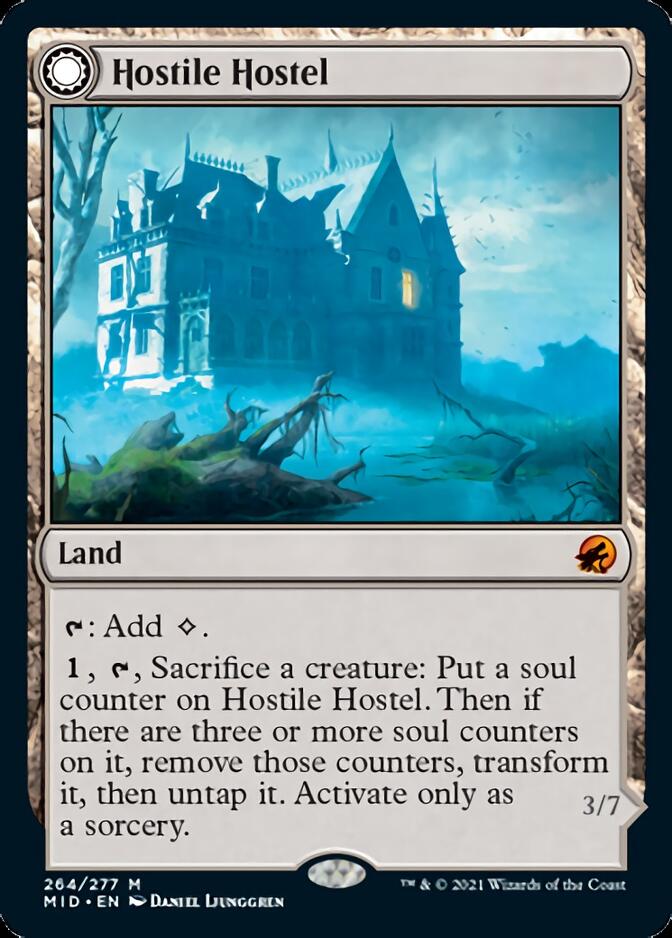 Hostile Hostel // Creeping Inn [Innistrad: Midnight Hunt] MTG Single Magic: The Gathering    | Red Claw Gaming
