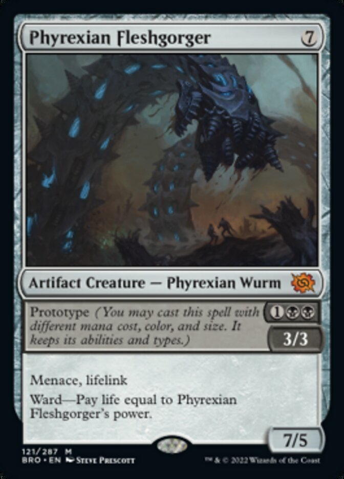 Phyrexian Fleshgorger (Promo Pack) [The Brothers' War Promos] MTG Single Magic: The Gathering    | Red Claw Gaming