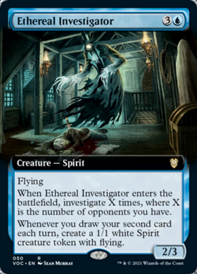 Ethereal Investigator (Extended Art) [Innistrad: Crimson Vow Commander] MTG Single Magic: The Gathering    | Red Claw Gaming