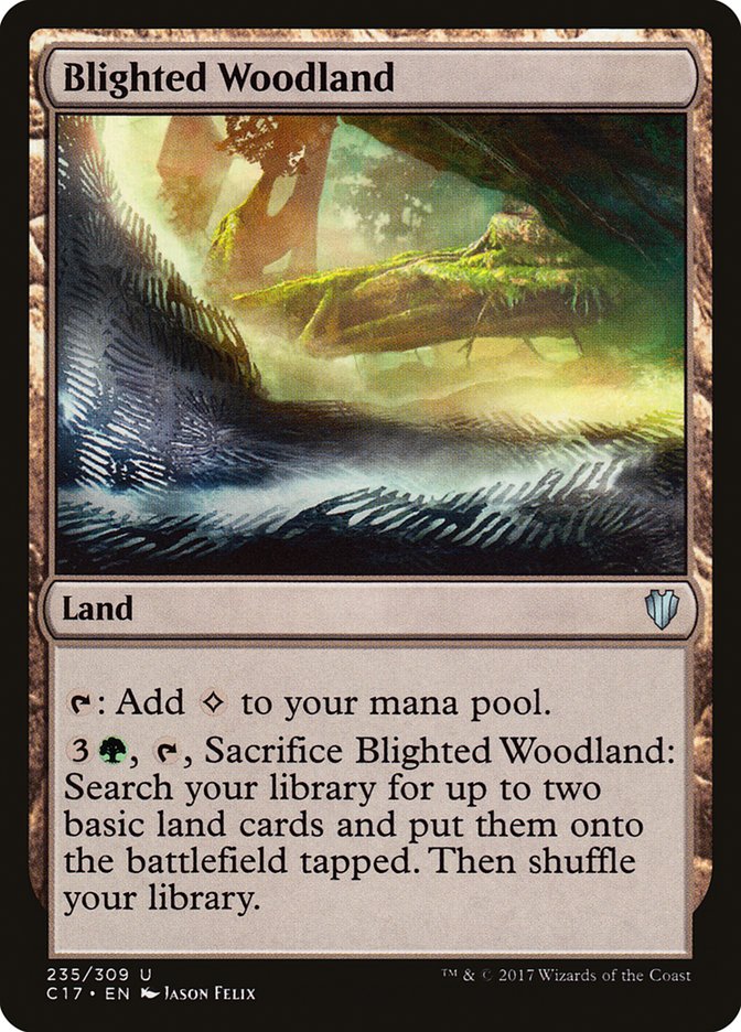 Blighted Woodland [Commander 2017] MTG Single Magic: The Gathering    | Red Claw Gaming