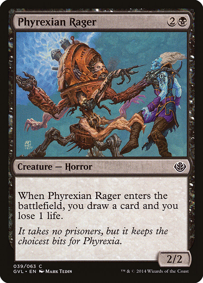 Phyrexian Rager (Garruk vs. Liliana) [Duel Decks Anthology] MTG Single Magic: The Gathering    | Red Claw Gaming