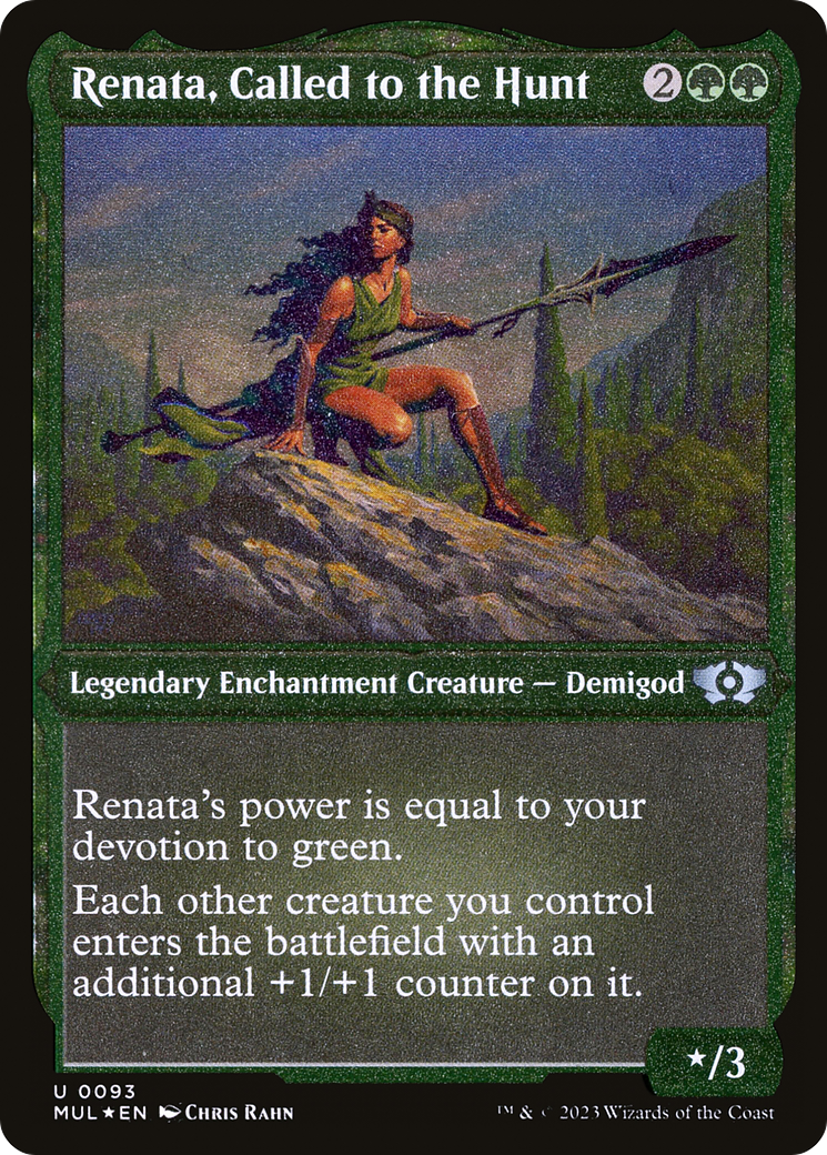 Renata, Called to the Hunt (Foil Etched) [Multiverse Legends] MTG Single Magic: The Gathering    | Red Claw Gaming