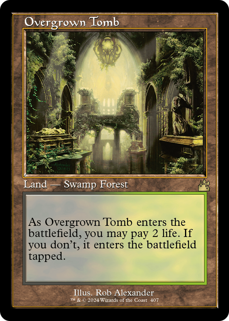 Overgrown Tomb (Retro) [Ravnica Remastered] MTG Single Magic: The Gathering    | Red Claw Gaming