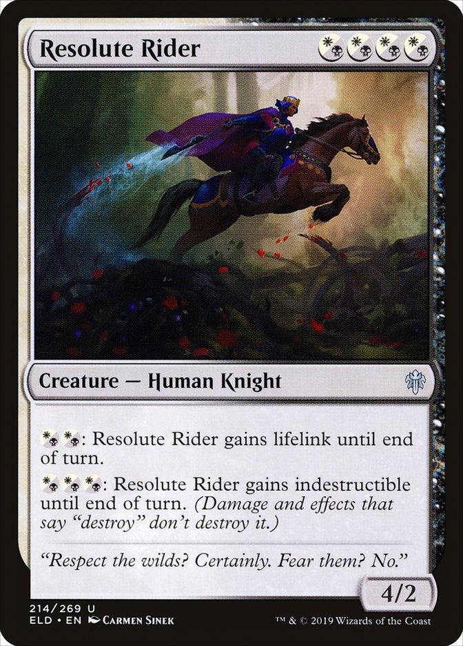 Resolute Rider [Throne of Eldraine] MTG Single Magic: The Gathering    | Red Claw Gaming