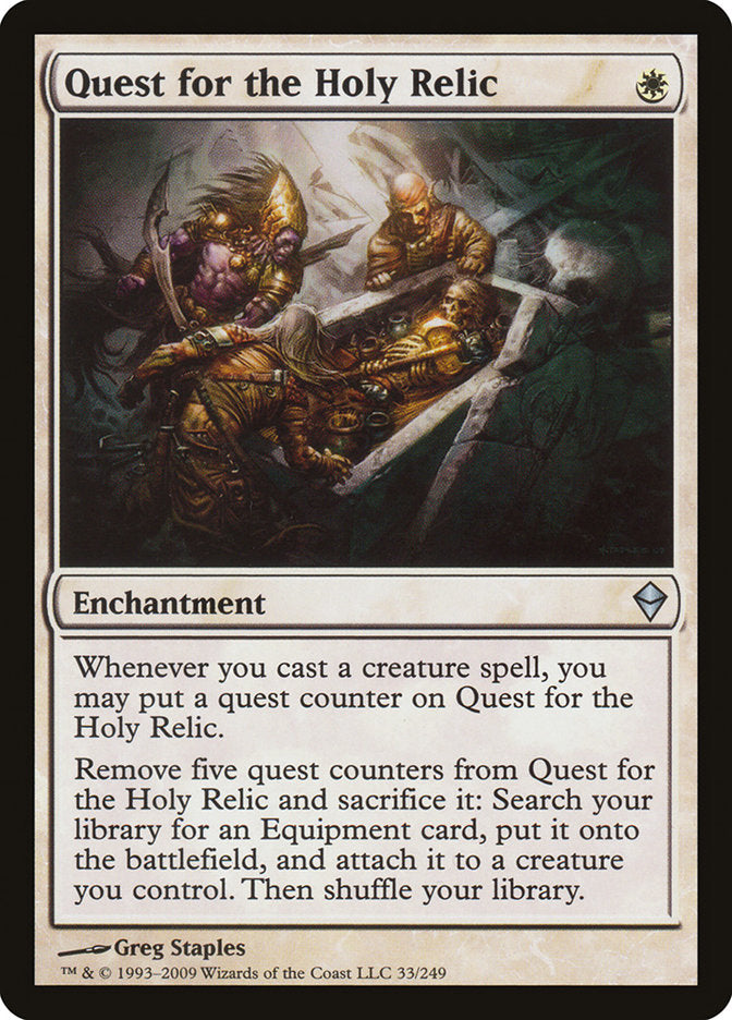 Quest for the Holy Relic [Zendikar] MTG Single Magic: The Gathering    | Red Claw Gaming