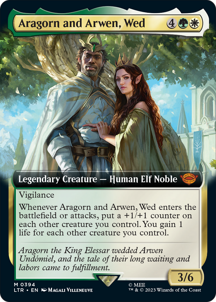 Aragorn and Arwen, Wed (Extended Art) [The Lord of the Rings: Tales of Middle-Earth] MTG Single Magic: The Gathering    | Red Claw Gaming