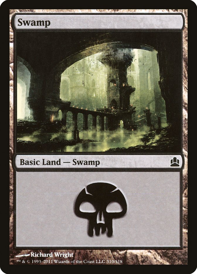 Swamp (310) [Commander 2011] MTG Single Magic: The Gathering    | Red Claw Gaming