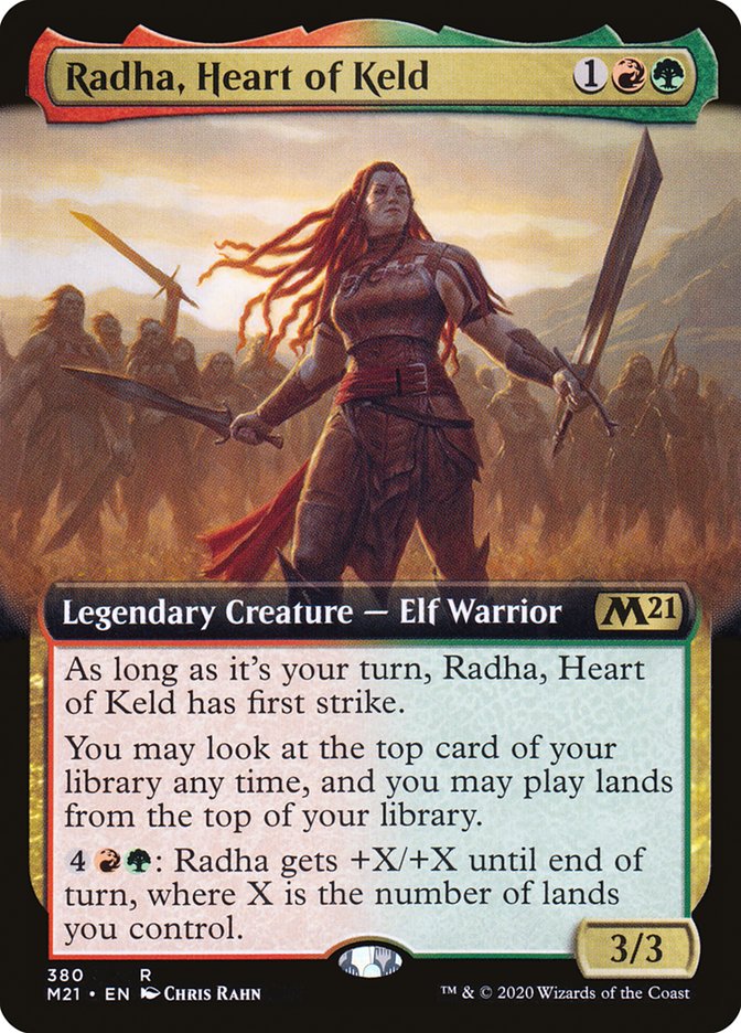 Radha, Heart of Keld (Extended Art) [Core Set 2021] MTG Single Magic: The Gathering    | Red Claw Gaming