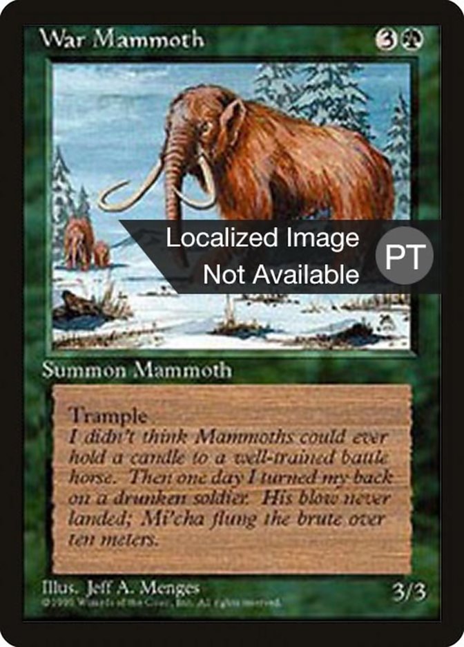 War Mammoth [Fourth Edition (Foreign Black Border)] MTG Single Magic: The Gathering    | Red Claw Gaming