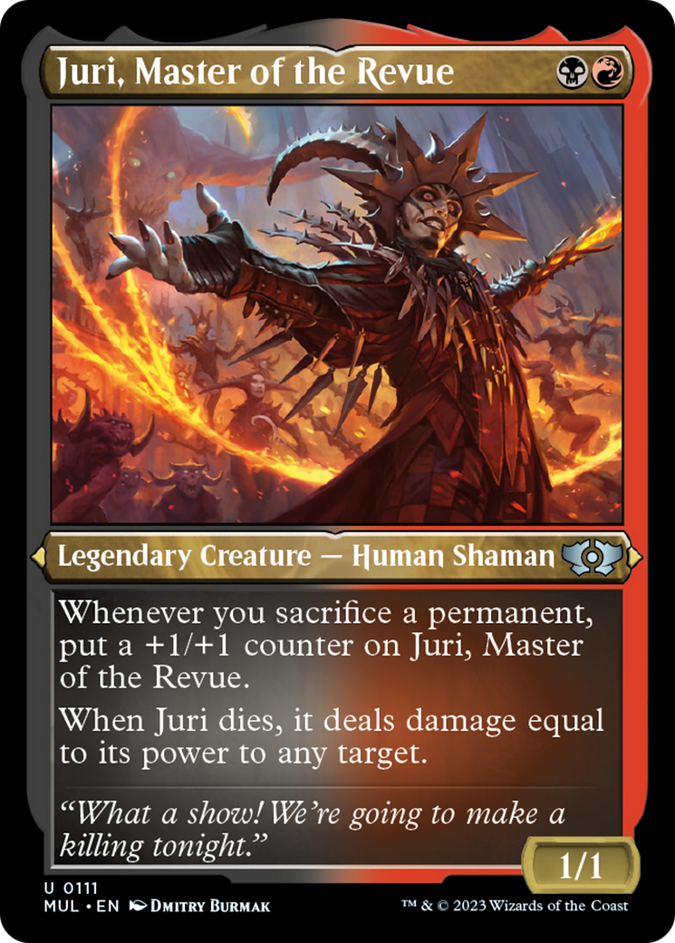 Juri, Master of the Revue (Foil Etched) [Multiverse Legends] MTG Single Magic: The Gathering    | Red Claw Gaming