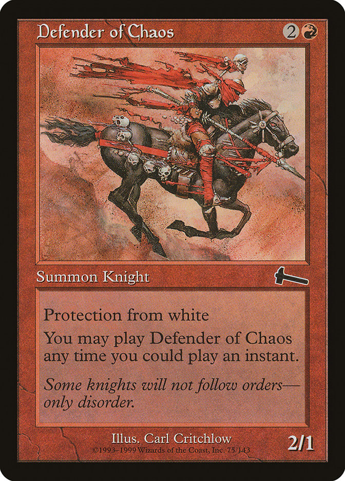 Defender of Chaos [Urza's Legacy] MTG Single Magic: The Gathering    | Red Claw Gaming