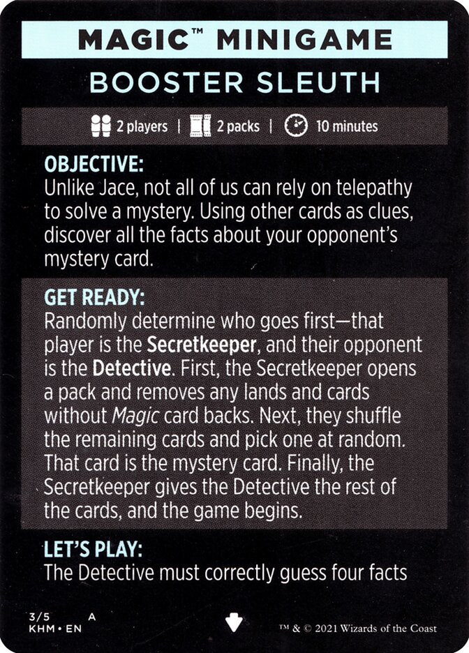 Booster Sleuth (Magic Minigame) [Kaldheim Minigame] MTG Single Magic: The Gathering    | Red Claw Gaming