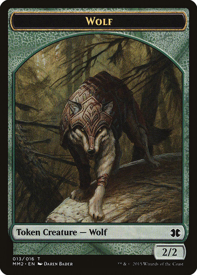 Wolf Token [Modern Masters 2015 Tokens] MTG Single Magic: The Gathering    | Red Claw Gaming