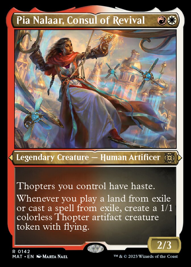 Pia Nalaar, Consul of Revival (Foil Etched) [March of the Machine: The Aftermath] MTG Single Magic: The Gathering    | Red Claw Gaming