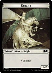 Knight // Food (0013) Double-Sided Token [Wilds of Eldraine Tokens] MTG Single Magic: The Gathering    | Red Claw Gaming