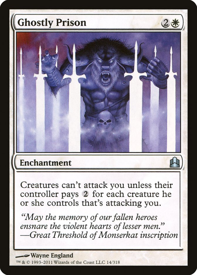 Ghostly Prison [Commander 2011] MTG Single Magic: The Gathering    | Red Claw Gaming