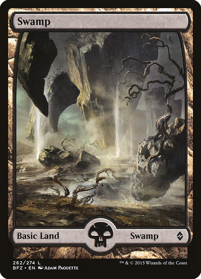 Swamp (262) (Full Art) [Battle for Zendikar] MTG Single Magic: The Gathering    | Red Claw Gaming