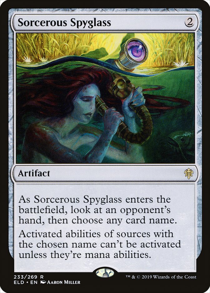 Sorcerous Spyglass [Throne of Eldraine] MTG Single Magic: The Gathering    | Red Claw Gaming