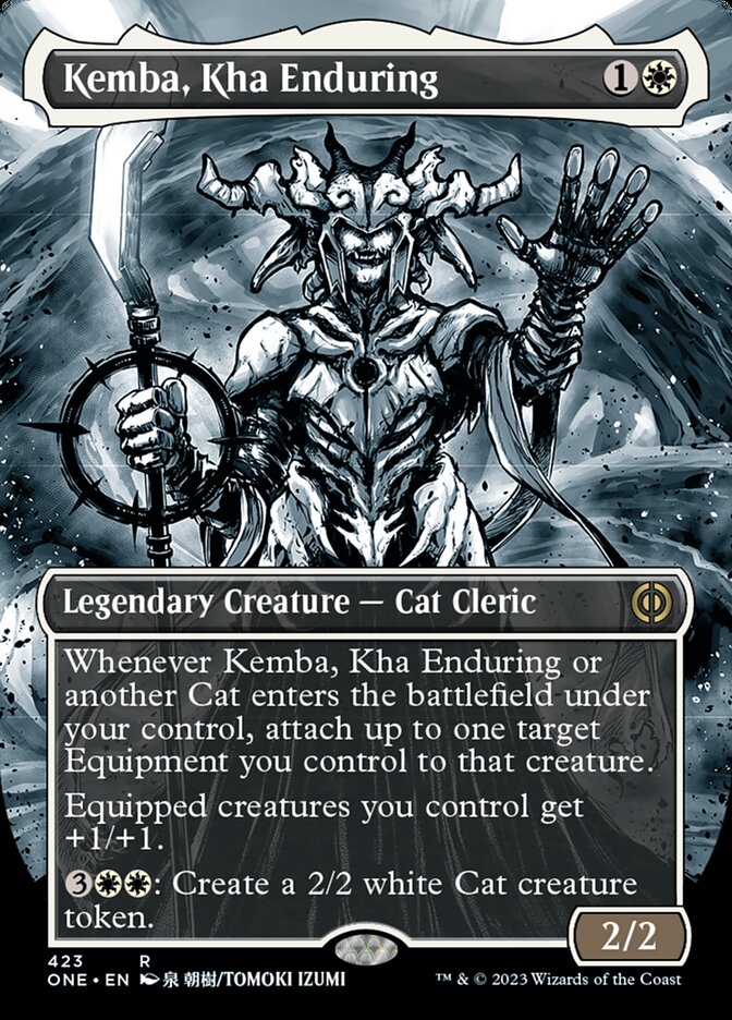 Kemba, Kha Enduring (Borderless Manga Step-and-Compleat Foil) [Phyrexia: All Will Be One] MTG Single Magic: The Gathering    | Red Claw Gaming