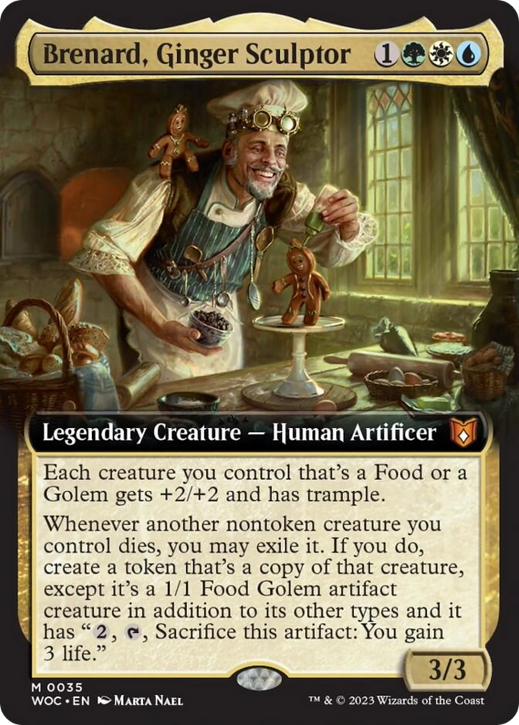 Brenard, Ginger Sculptor (Extended Art) [Wilds of Eldraine Commander] MTG Single Magic: The Gathering    | Red Claw Gaming