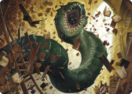 Bookwurm Art Card [Strixhaven: School of Mages Art Series] MTG Single Magic: The Gathering    | Red Claw Gaming