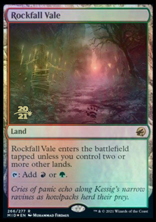 Rockfall Vale [Innistrad: Midnight Hunt Prerelease Promos] MTG Single Magic: The Gathering    | Red Claw Gaming