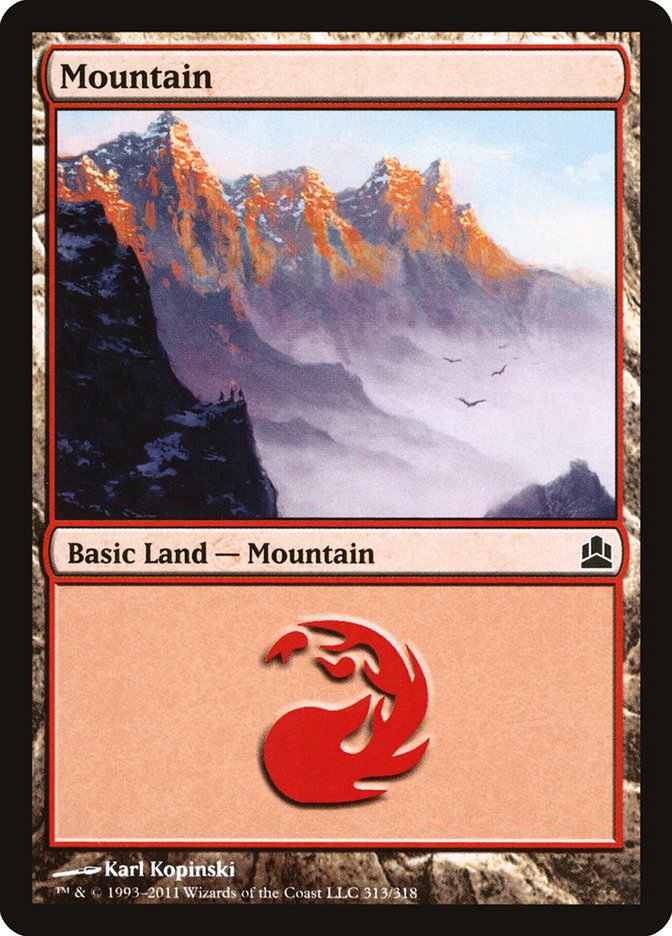 Mountain (313) [Commander 2011] MTG Single Magic: The Gathering    | Red Claw Gaming