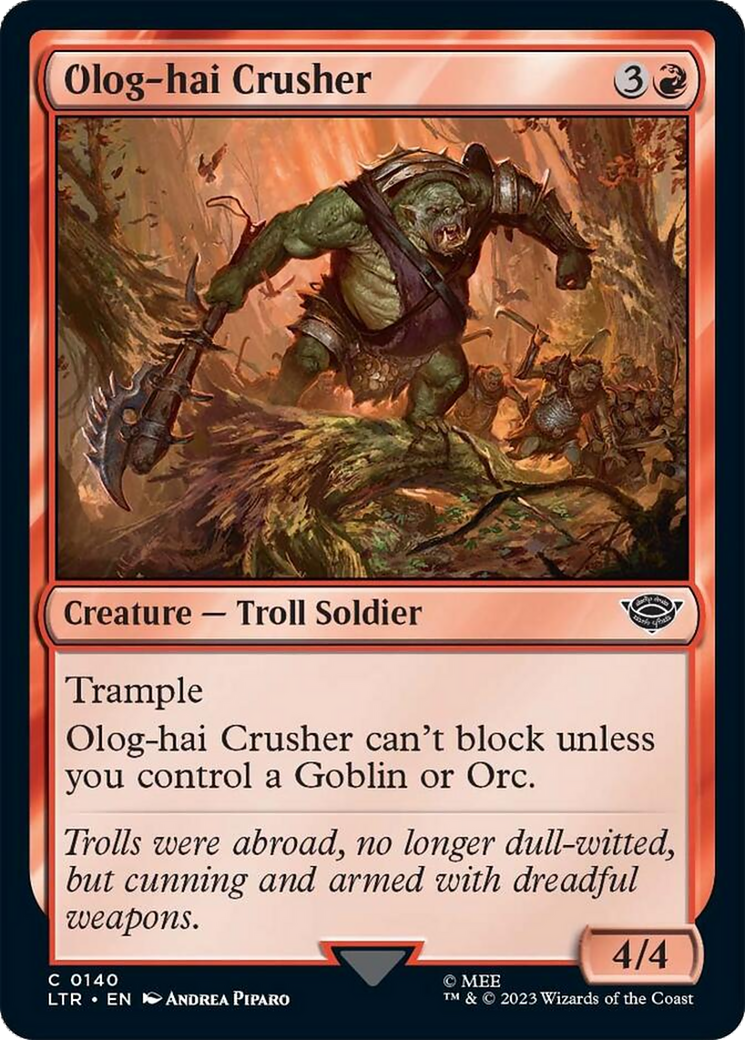 Olog-hai Crusher [The Lord of the Rings: Tales of Middle-Earth] MTG Single Magic: The Gathering    | Red Claw Gaming