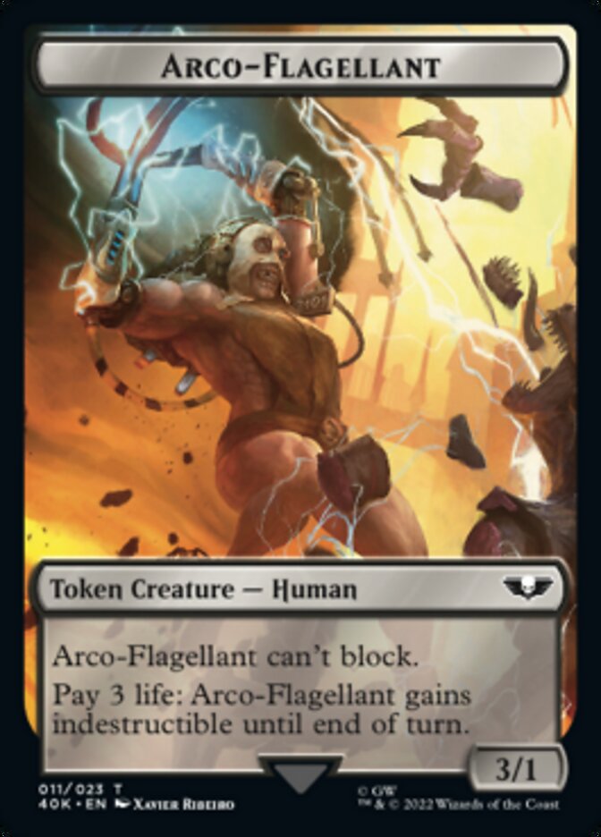 Soldier (004) // Arco-Flagellant Double-Sided Token (Surge Foil) [Warhammer 40,000 Tokens] MTG Single Magic: The Gathering    | Red Claw Gaming