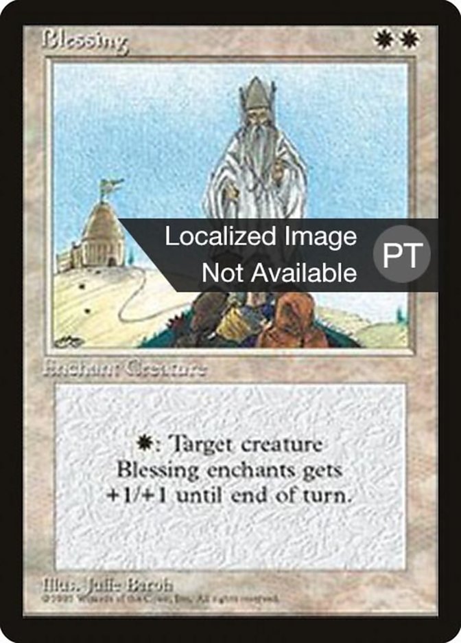 Blessing [Fourth Edition (Foreign Black Border)] MTG Single Magic: The Gathering    | Red Claw Gaming