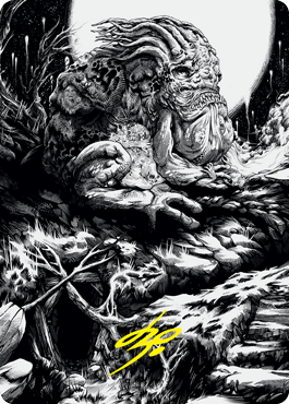 Grolnok, the Omnivore Art Card (Gold-Stamped Signature) [Innistrad: Crimson Vow Art Series] MTG Single Magic: The Gathering    | Red Claw Gaming