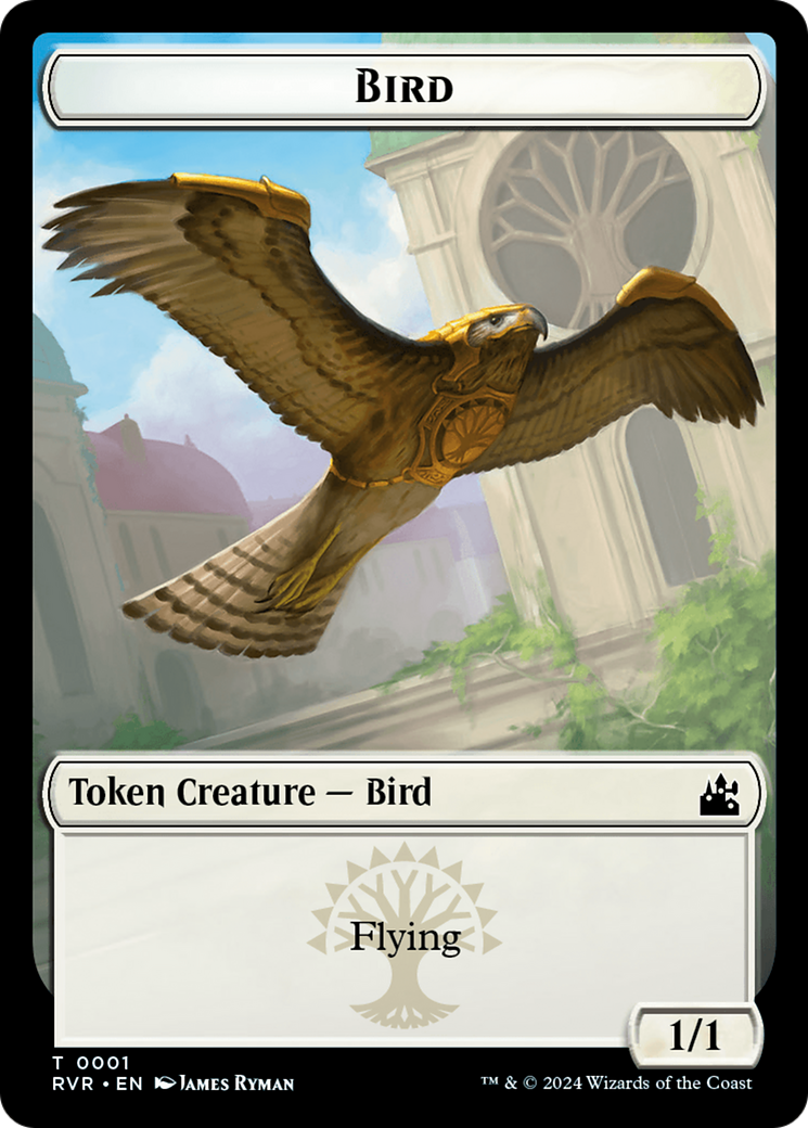 Bird // Dragon Double-Sided Token [Ravnica Remastered Tokens] MTG Single Magic: The Gathering    | Red Claw Gaming