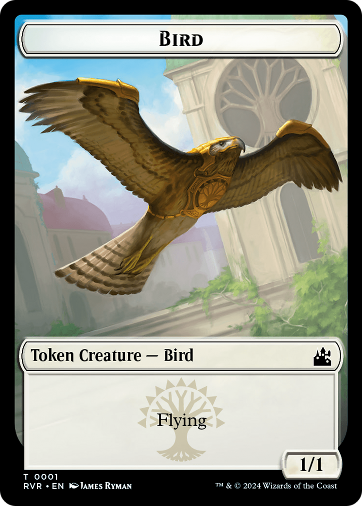 Bird // Voja Double-Sided Token [Ravnica Remastered Tokens] MTG Single Magic: The Gathering    | Red Claw Gaming