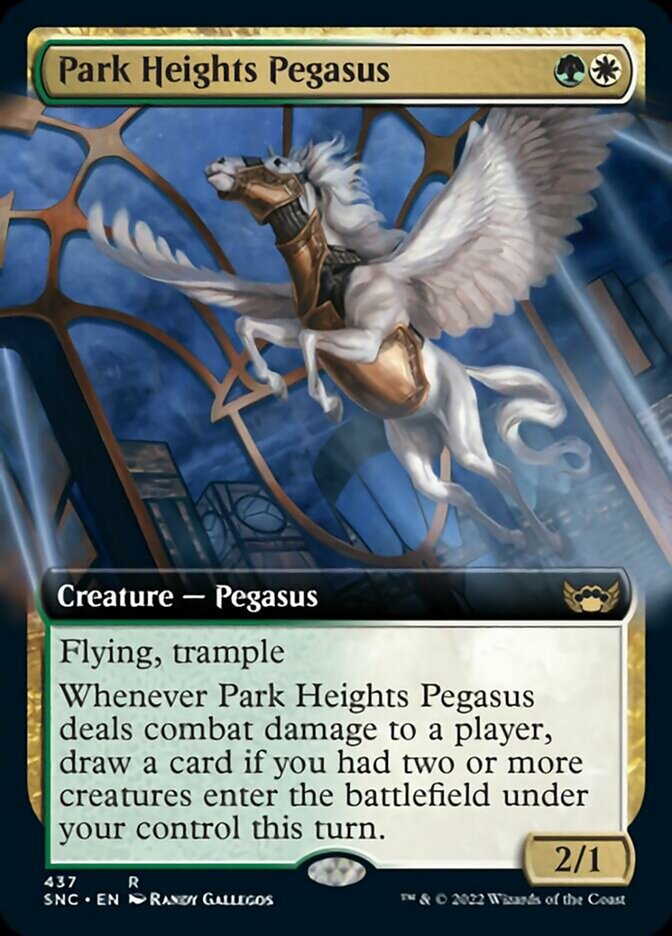 Park Heights Pegasus (Extended Art) [Streets of New Capenna] MTG Single Magic: The Gathering    | Red Claw Gaming