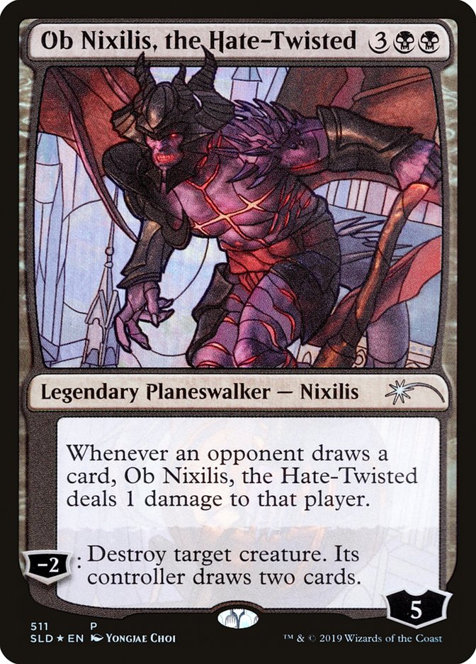 Ob Nixilis, the Hate-Twisted (Stained Glass) [Secret Lair Drop Promos] MTG Single Magic: The Gathering    | Red Claw Gaming